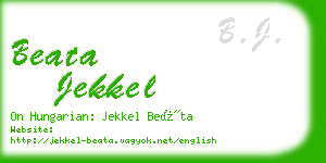 beata jekkel business card